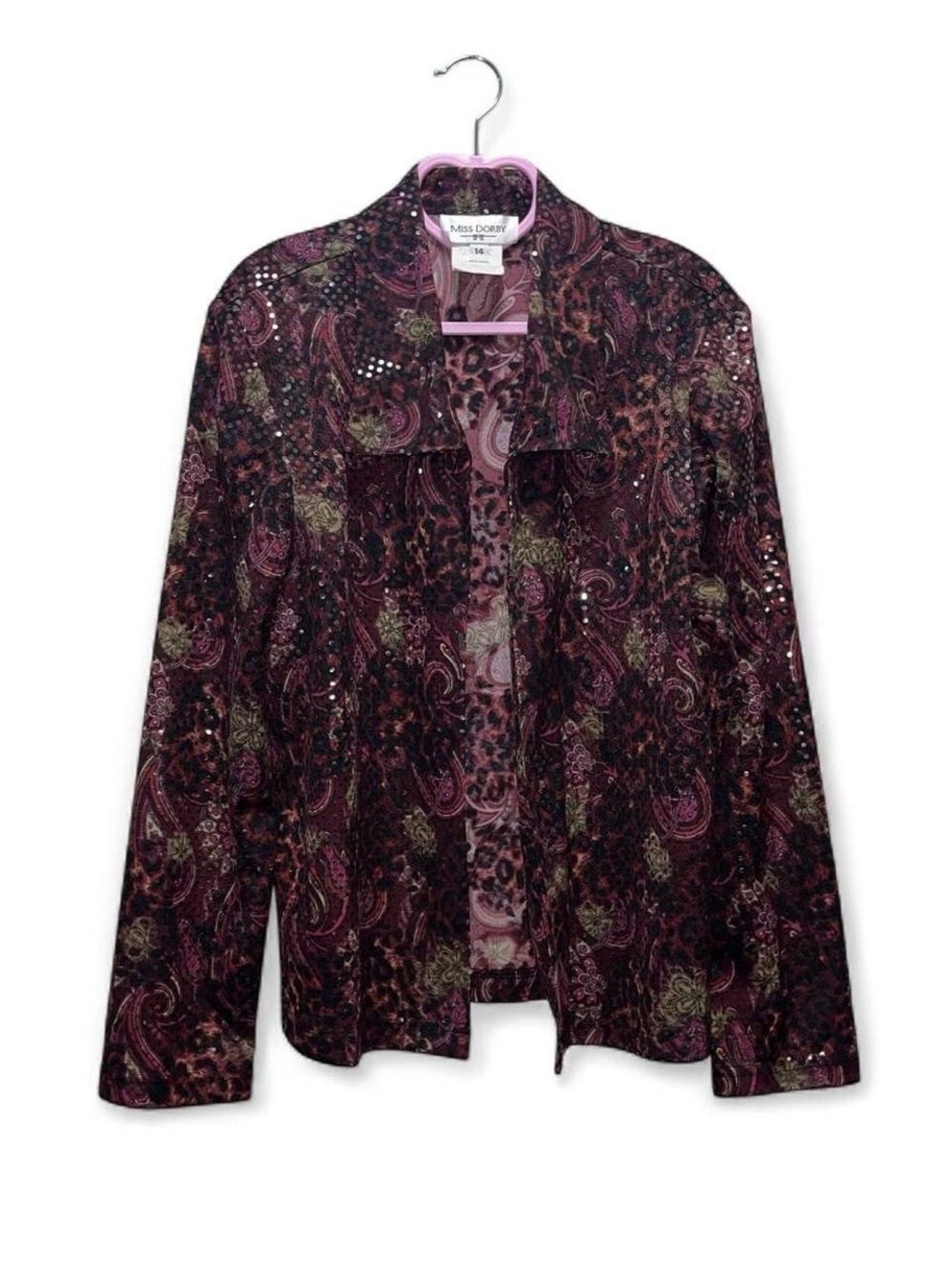 Vintage miss dorby paisley jacket size 14